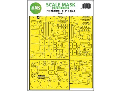 1/32 Heinkel He 111P-1 double-sided express fit mask for Revell