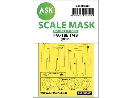 1/48 F/A-18E double-sided painting mask for Meng