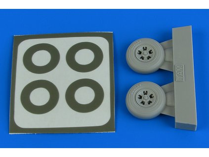 1/48 Spitfire Mk.I wheels (5-Spoke) & paint masks for TAMIYA kit