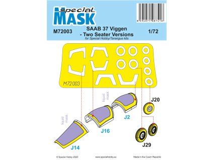1/72 SAAB 37 Viggen Two Seater Mask