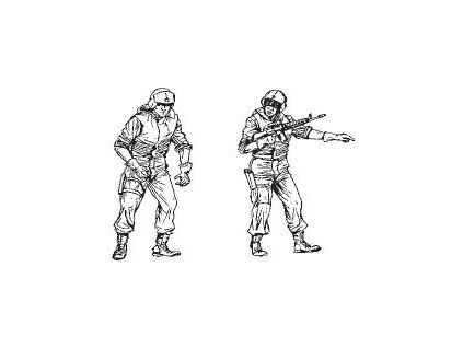 1/35 US Special Forces Medics for UH-60 2 fig