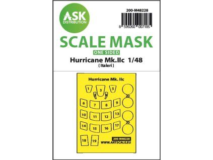 1/48 Hawker Hurricane Mk.IIc one-sided express mask for Italeri