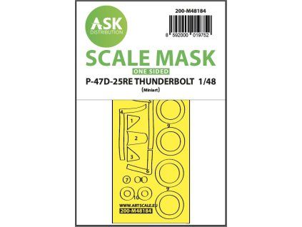 1/48 P-47D-25RE Thunderbolt one-sided express fit mask for MINIART