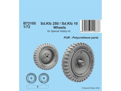 1/72 Sd.Kfz 250 / Sd.Kfz 10 Wheels