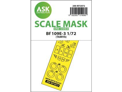 1/72 Bf 109E-3 one-sided express fit mask for Tamiya