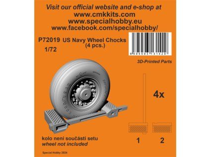 1/72 US Navy Wheel Chocks (4 pcs.)