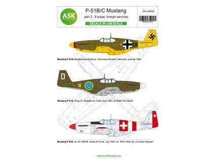 1/48 P-51B/C Mustangs part 2 - Over Europe in foreign services