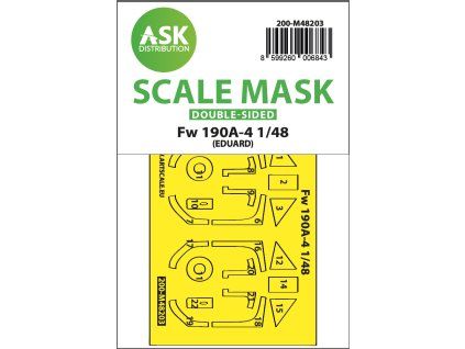 1/48 Fw 190A-4 double-sided express fit mask for Eduard