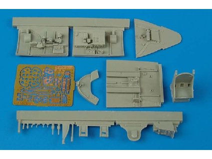 1/48 F6F-5 Hellcat cockpit set - HASEGAWA