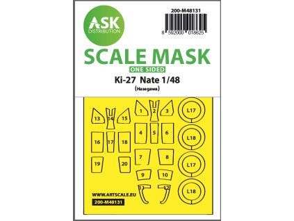 1/48 Ki-27 Nate one-sided express mask for Hasegawa