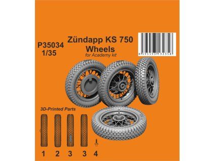 1/35 Zündapp KS 750 Wheels / for Academy kit