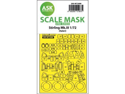 1/72 Stirling Mk.III one-sided express fit mask for Italeri