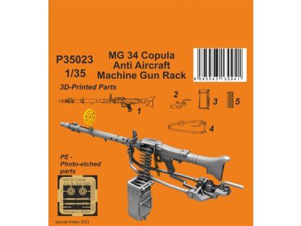 1/35 MG 34 Copula Anti Aircraft Machine Gun Rack