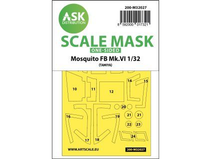 1/32 Mosquito FB Mk.VI one-sided express masks for Tamiya