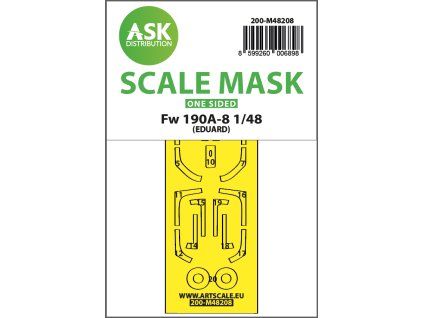 1/48 Fw 190A-8 one-sided express fit mask for Eduard