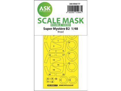 1/48 Super Mystére B2 double-sided express fit mask for FRROM - Special Hobby