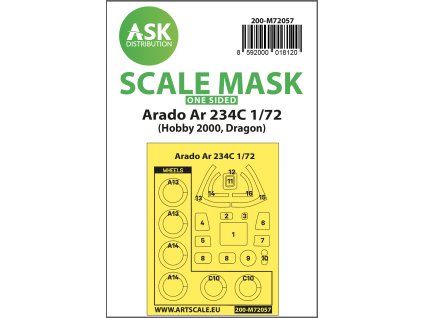 1/72 Arado Ar 234C one-sided painting express mask for Hobby2000 / Dragon