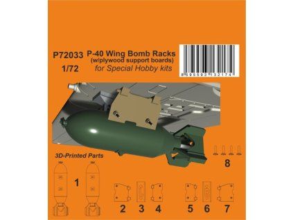 1/72 P-40 Wing Bomb Racks