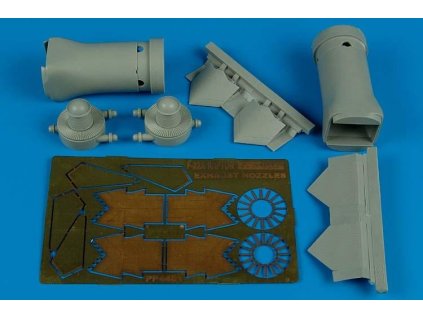 1/48 F/A-22A Raptor exhaust nozzles - closed position - HASEGAWA