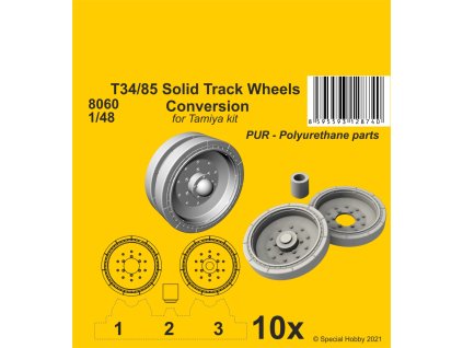 1/48 T34/85 Solid Track Wheels Conversion Set