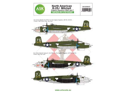 1/48 B-25J Mitchell part 7 - US Dogface Squadron, "Yahoudi", Mediterranean area