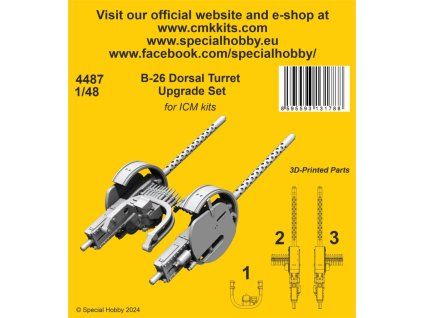 1/48 B-26 Dorsal Turret Upgrade Set / for ICM kit