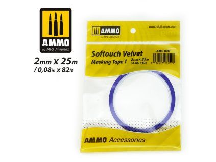 Softouch Velvet Masking Tape #1 (2mm x 25M)