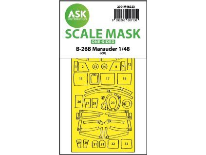 1/48 B-26B Marauder one-sided express fit mask for ICM