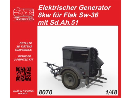 1/48 Elektrischer Generator 8kw für Flak Sw-36 mit Sd.Ah.51