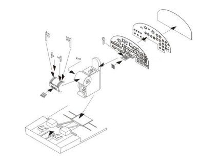 1/72 B-17 Flying Fortress - Instrument panel
