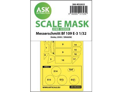 1/32 Messerschmitt Bf 109E-3 one-sided express masks for