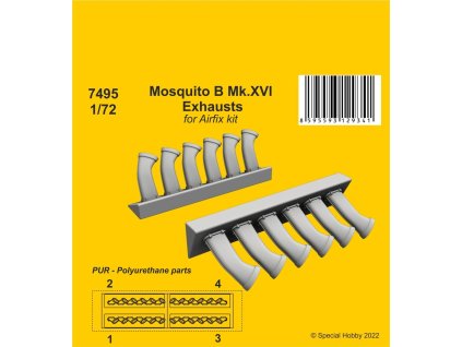 1/72 Mosquito B Mk.XVI Exhausts