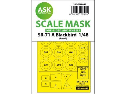 1/48 SR-71 A Blackbird one-sided mask for Revell