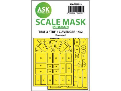 1/32 TBM-3/TBF-1C one-sided express fit mask for Trumpeter