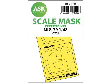 1/48 MiG-29 double-sided painting mask for Great Wall Hobby