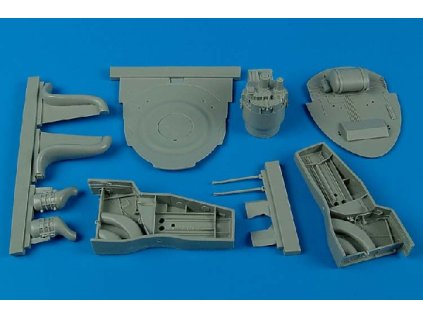 1/32 F8F-1 Bearcat wheel bays - TRUMPETER