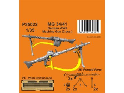 1/35 MG 34/41 German WWII Machine Gun (2 pcs.)