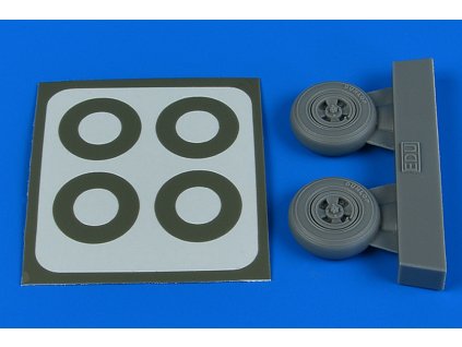 1/48 Spitfire Mk.IX wheels (4-spoke) & paint masks for EDUARD kit