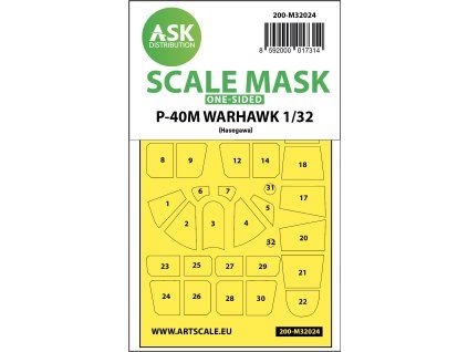 1/32 P-40M Warhawk one-sided express masks for Hasegawa