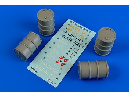 1/32 US 55 gallon barrels (vertical position)