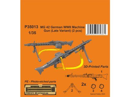 1/35 MG 42 German WWII Machine Gun (Late Variant) 1/35