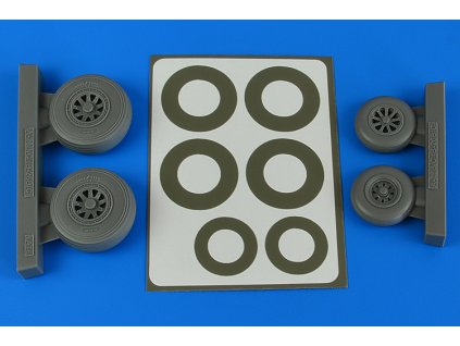 1/48 A-26B/C (B-26B/C) Invader wheels & paint masks late - ICM