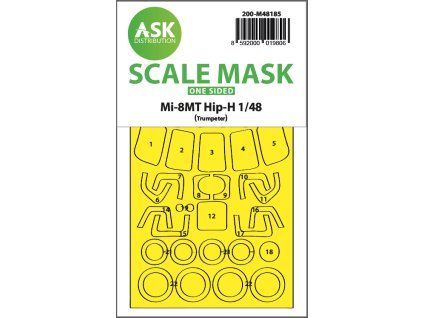 1/48 Mil Mi-8MT one-sided express fit mask for Trumpeter
