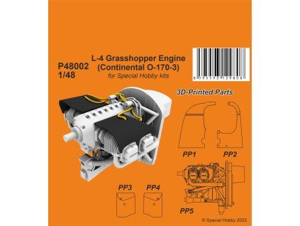 1/48 L-4 Grasshopper Engine (Continental O-170-3)
