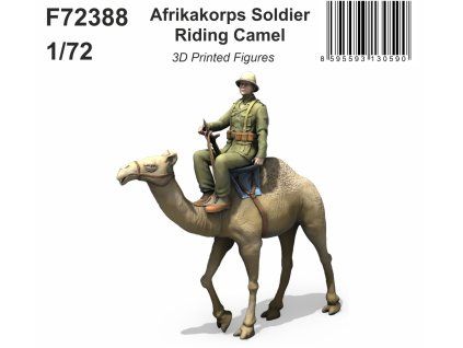 1/72 Afrikakorps Soldier Riding Camel / 3D Printed