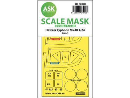 1/24 Hawker Typhoon Mk.IB double-sided express masks for Airfix