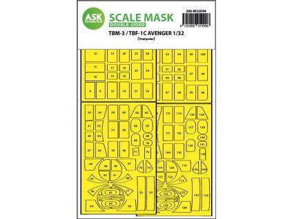 1/32 TBM-3/TBF-1C double-sided express fit mask for Trumpeter