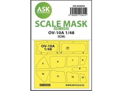 1/48 OV-10A one-sided mask self-adhesive pre-cutted for ICM