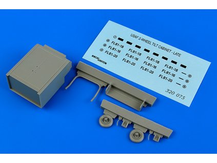 1/32 USAF 2-wheel tilt cabinet - late