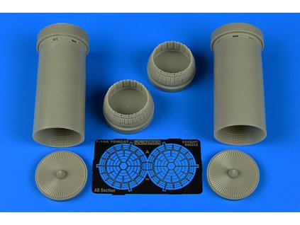 1/48 F-14A Tomcat exhaust nozzles - opened - TAMIYA
